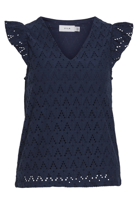 Vila viamalina v-neck c/s top/pb